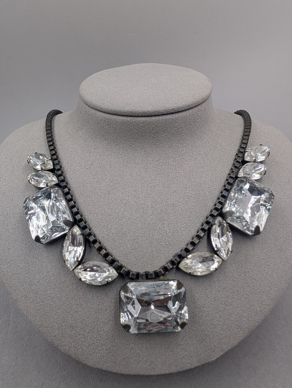 Loren Hope Alex Crystal Collar Necklace Art Deco Statement | 0013